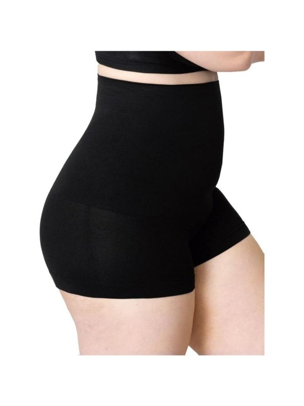 NWT Empetua All Day Every Day High Waisted Shaper Shorts Black Size Small